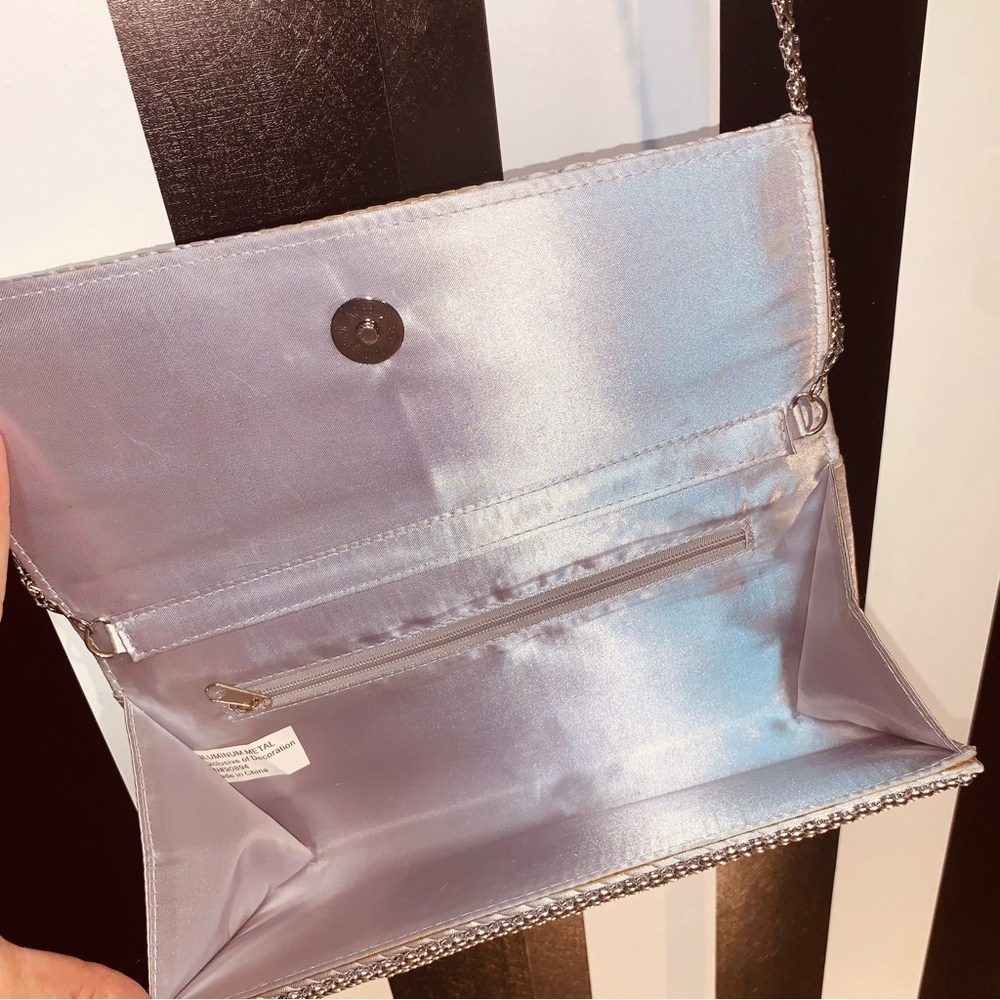 Chainmail Metal Silver Evening Bag 90s Vintage 1994 Like New - Picture 11 of 11